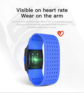 iGPSPORT HR60 Heart Rate Monitor Sensor Armband ANT+ and Bluetooth - Blue