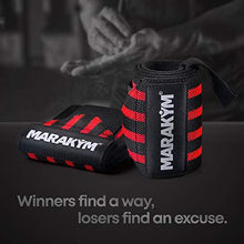 Load image into Gallery viewer, Premium Wrist Wrap Pair | Professional Wraps Weight Lifting, Crossfit, Powerlifting, Gym Workout, Bodybuilding | Wrist Band For Men &amp; Women To Avoid Injuries and Alleviate Pain - Bonus Kinesiology Tap
