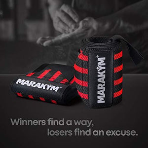 Premium Wrist Wrap Pair | Professional Wraps Weight Lifting, Crossfit, Powerlifting, Gym Workout, Bodybuilding | Wrist Band For Men & Women To Avoid Injuries and Alleviate Pain - Bonus Kinesiology Tap