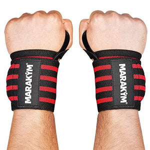 Premium Wrist Wrap Pair | Professional Wraps Weight Lifting, Crossfit, Powerlifting, Gym Workout, Bodybuilding | Wrist Band For Men & Women To Avoid Injuries and Alleviate Pain - Bonus Kinesiology Tap